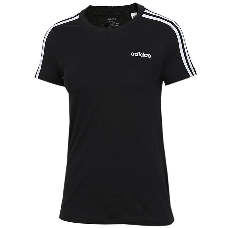Adidas 阿迪达斯 女装运动训练健身短袖T恤 夏季 黑色 DP2362