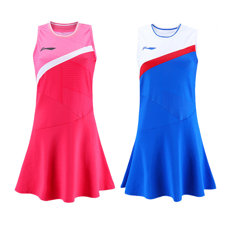 【2021新品】李宁羽毛球女子运动服装速干抗菌比赛连衣裙ASKR018