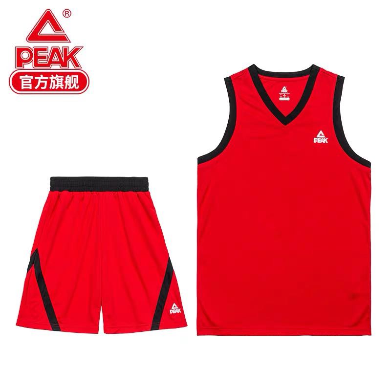 匹克PEAK男子篮球短套装透气比赛篮球服队服F702221-荧光黄-柠檬黄-荧光橙-大白-浅蓝-大红-黑色