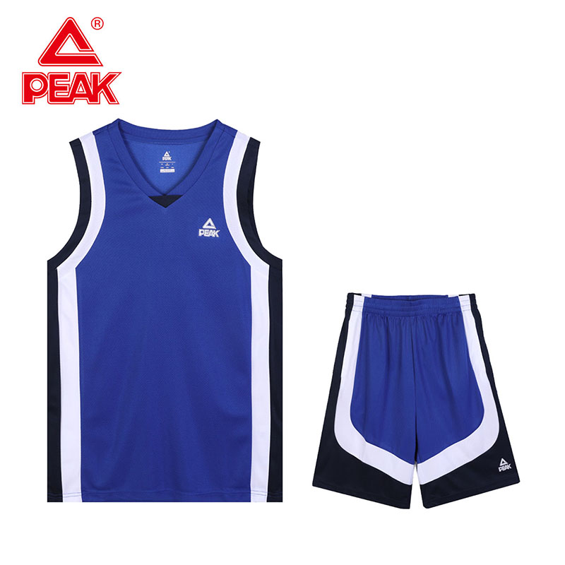匹克PEAK男子篮球短套装透气比赛篮球服队服F702231-大白-柠檬黄-荧光橙-地平蓝-黑色