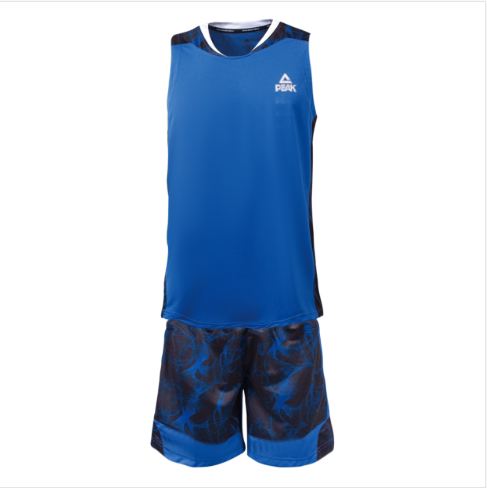 匹克PEAK男子篮球短套装透气比赛篮球服队服F782071-光彩蓝-大白-浅灰-大红-黑色