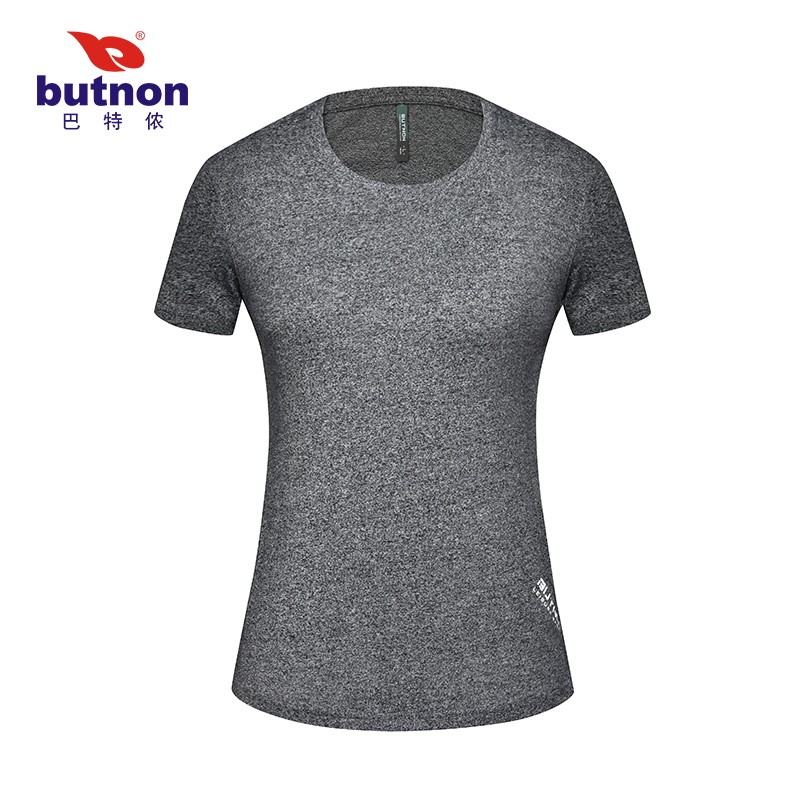 巴特侬butnon男女子微弹运动户外休闲透气T恤 W1512-深灰-橙色、M1511-深灰-藏蓝