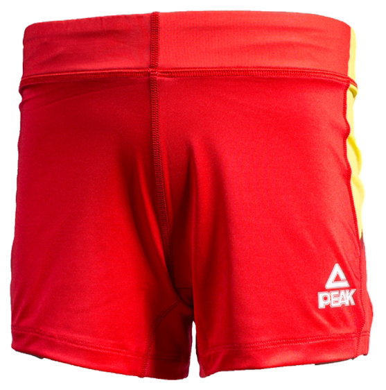匹克PAEK 综合运动服装 女 排球服 针织短裤 F874048-大红-冰晶蓝
