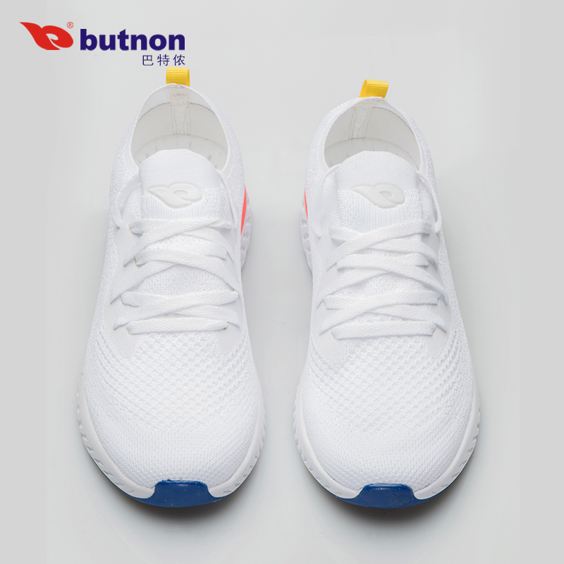 巴特侬运动鞋轻便透气跑步鞋夏季新款减震慢跑鞋户外休闲鞋子 M2901、M2902-黑色-白色-金石蓝