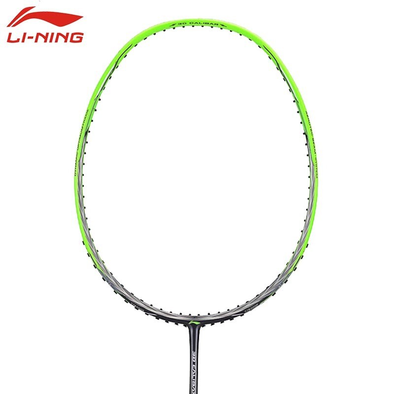 李宁LI-NING羽毛球拍立体风刃系列单拍3D全碳素轻高磅男女比赛用拍 风刃300C 灰绿 AYPP014-1