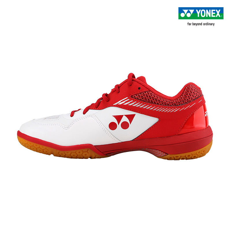 YONEX/尤尼克斯男女同款宽版羽毛球鞋柔软舒适yy SHB65Z2WEX-白/红