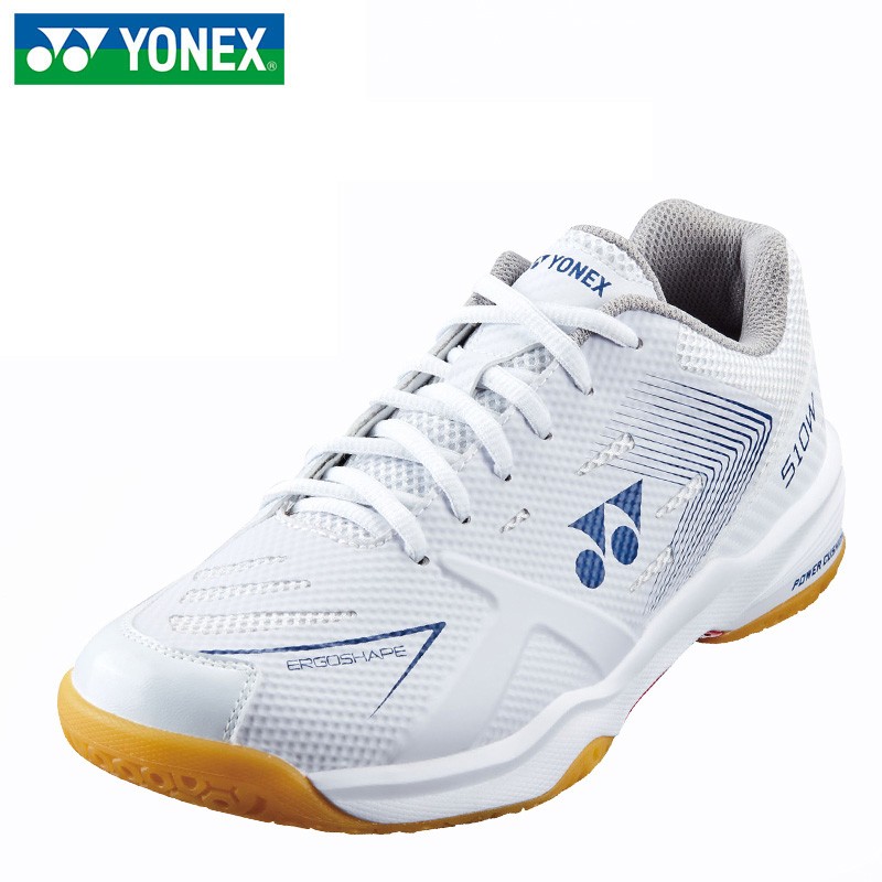新款YONEX尤尼克斯羽毛球鞋男女同款超轻减震防滑运动鞋 SHB510WCR-银色-白色-白/蓝-黑/红