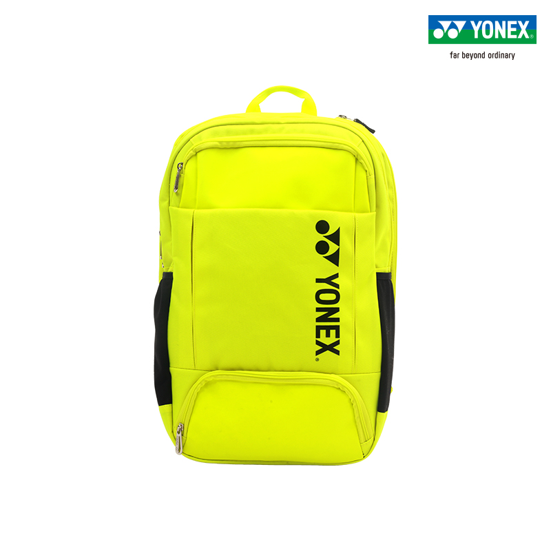 YONEX/尤尼克斯球拍包 多功能运动双肩包yy  BA82012SCR-黑色-黄绿色