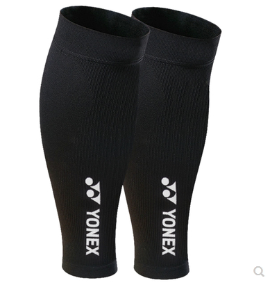 YONEX尤尼克斯yy护小腿压缩防撞运动护膝护具速干 STB-AC03YX-黑色