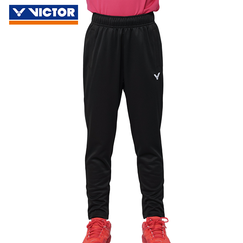 victor胜利儿童款羽毛球服速干不粘身 威克多长裤比赛训练款 P-02802-黑色