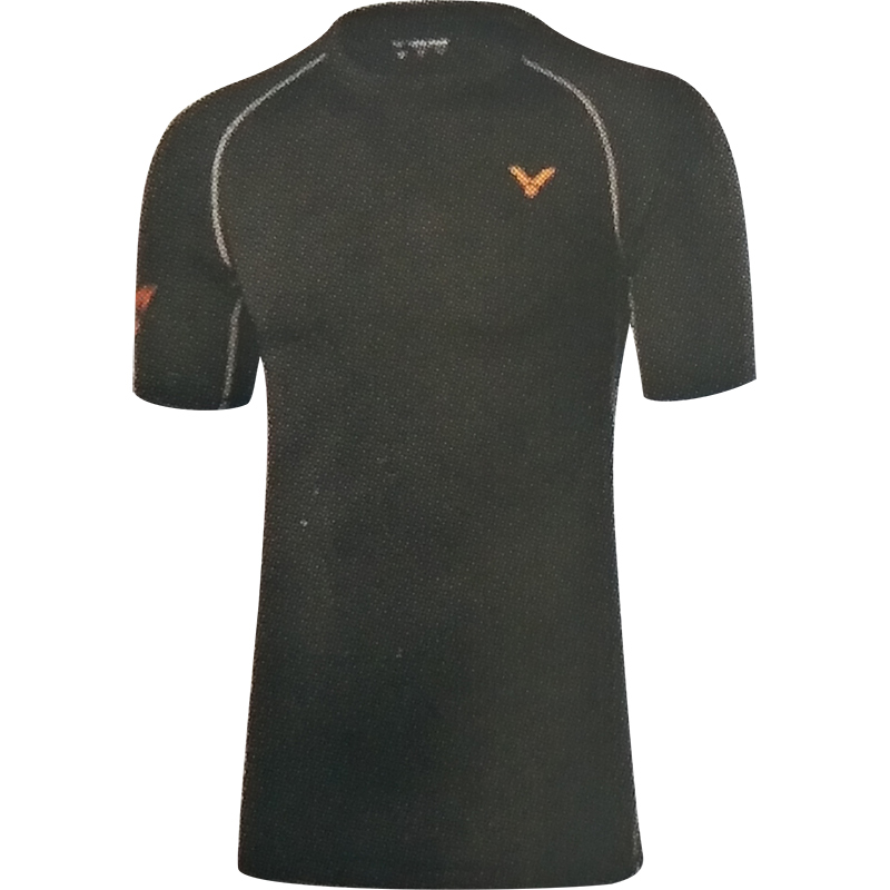 victor胜利运动紧身衣长短袖T恤 威克多健身衣跑步锻炼 T-90029-黑色
