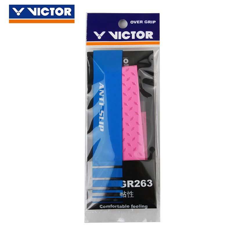 VICTOR威克多专业羽毛球拍手胶薄款花纹防滑胜利手柄吸汗带 GR263-粉色