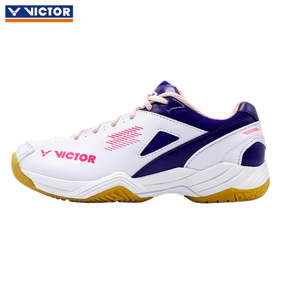 victor胜利男女鞋全面耐磨威克多透气运动鞋羽毛球鞋 A171F-白/暗紫