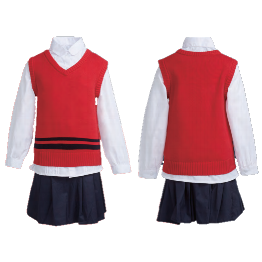 特步 校园定制幼儿园定制系列女童衬衫套装 XBXY8113