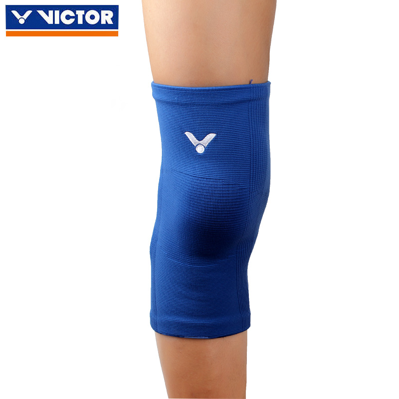VICTOR胜利运动弹力护膝男女训练跑步关节羽毛球保暖透气 SP181-黑色-蓝色
