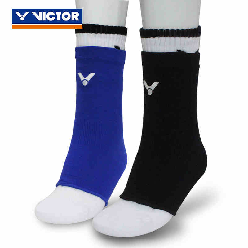 VICTOR/威克多羽毛球护脚踝胜利运动护具篮球专业护脚套 SP191-黑色-蓝色