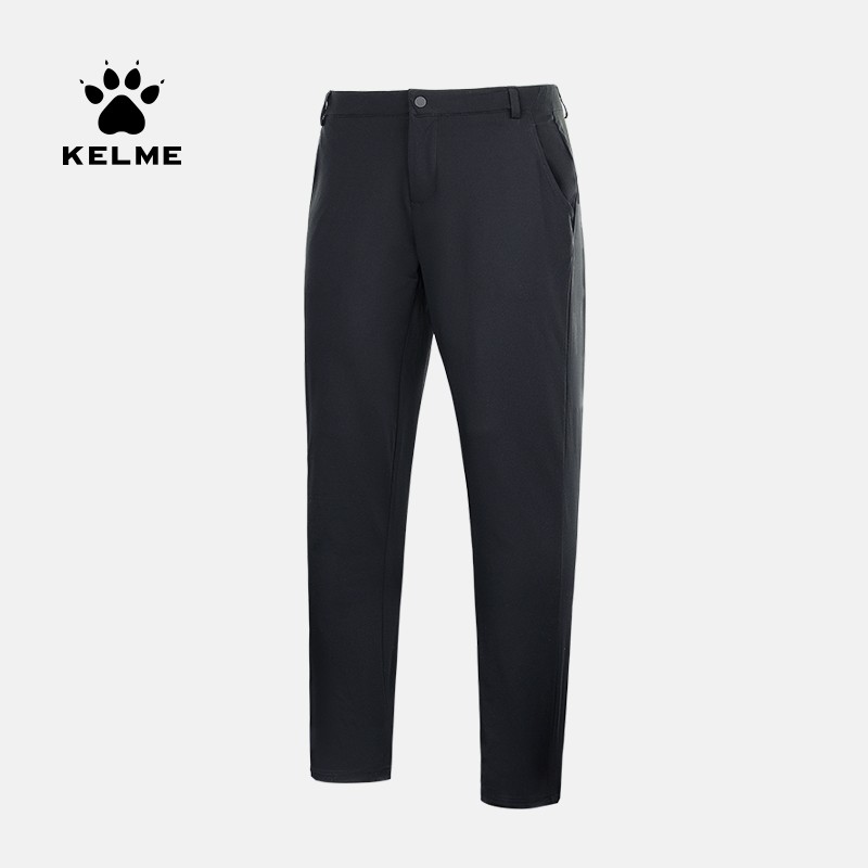KELME卡尔美运动裤休闲商务门襟针织长裤春季新款纯色薄款裤子8153CK1001黑色、 深蓝色、卡其色
