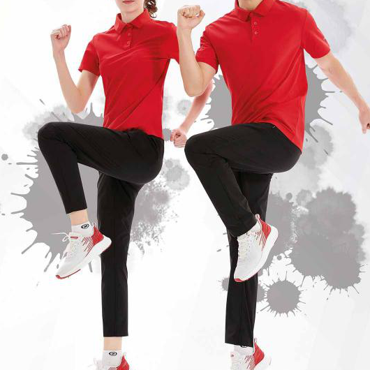 中健运动休闲男女T恤 21331、21332-苍蓝-黑色-白色-中国红