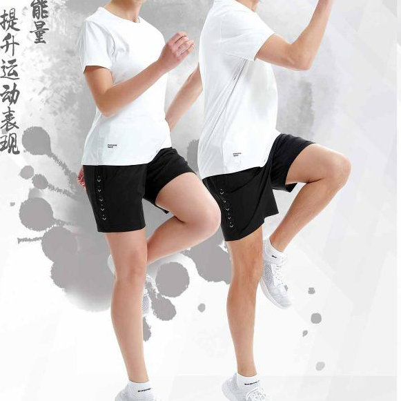 中健运动男女短裤 21209-黑色