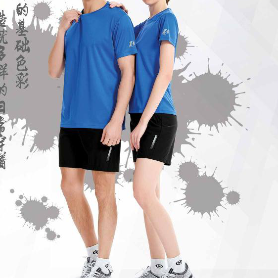 中健运动休闲男女T恤 21311、21312-白色-黑色-彩蓝-荧光绿-黄色-红色-荧光橙-皇家蓝-苍蓝-晴蓝