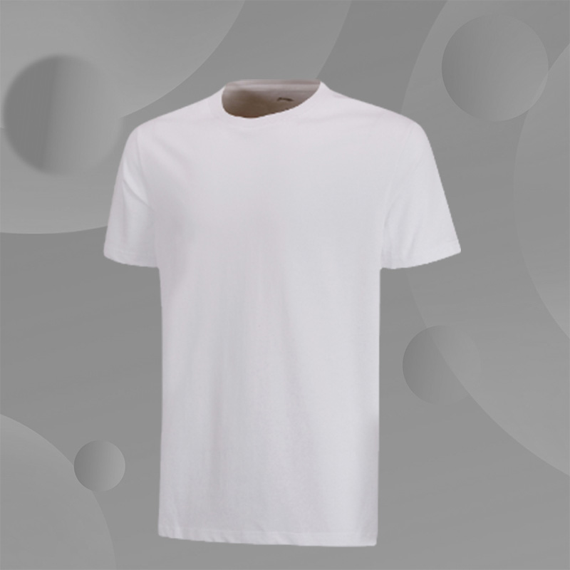 Lining/李宁短袖男女式运动圆领吸湿T恤短袖排汗文化衫 AHSR607-1-标准白、AHSR607-2-标准黑