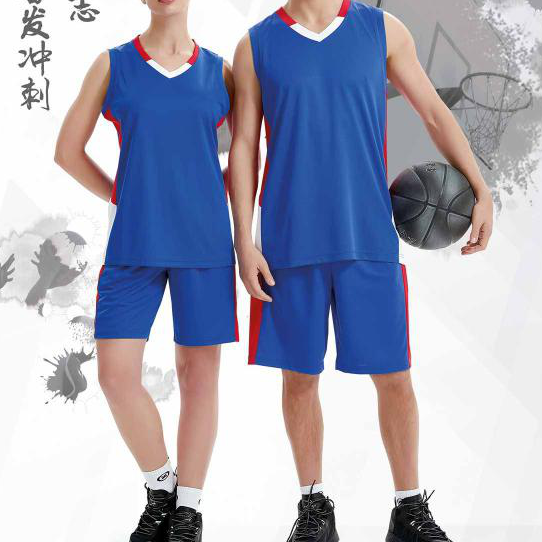 中健男女篮球服套装 21511、21512-白色-彩云蓝-黑色-大红