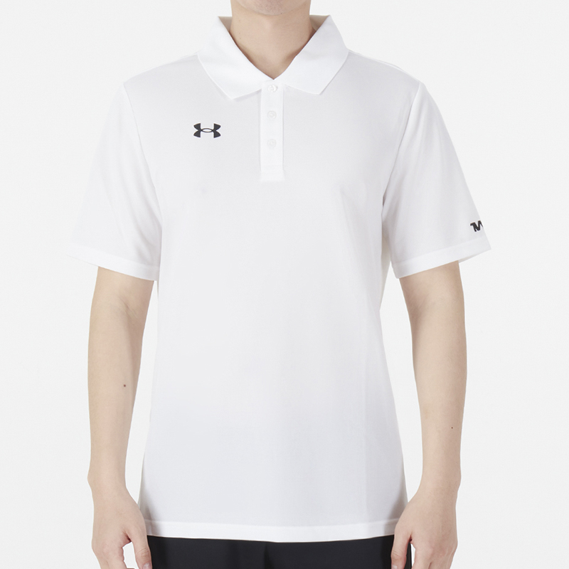 安德玛UA 男士短袖上衣2021新款POLO衫运动服休闲半袖T恤衫 白色 21500537-100