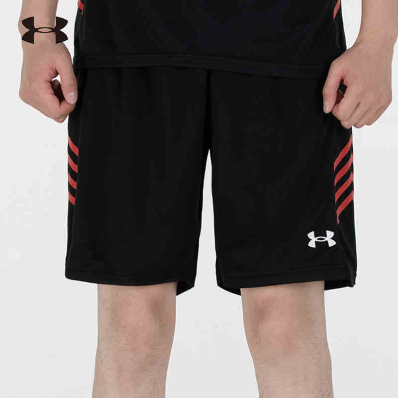 UA安德玛 短裤男运动裤2022春季新款篮球训练比赛五分裤 黑色 21500204-001